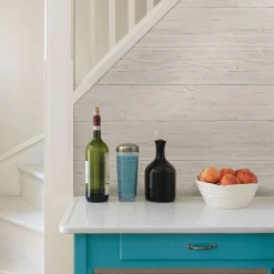 West Elm White Wood Grain Wallpaper