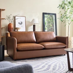 West Elm Whitman Leather Sofa (66"–96")