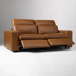 West Elm Whitmore Leather Motion 2-Piece Reclining Sofa (85")