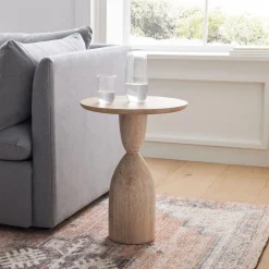 West Elm Winona Round Pedestal Side Table (16")