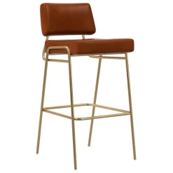 West Elm Wire Frame Leather Bar & Counter Stools