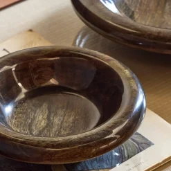 West Elm Wood Bubble Rim Bowls