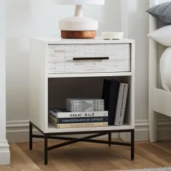 West Elm Wood Tiled Nightstand (20")