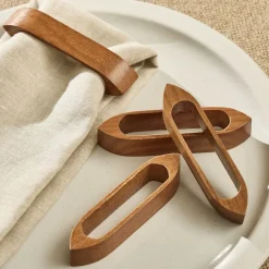 West Elm Wooden Band Napkin Ring Sets