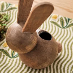West Elm Wooden Bunny Taper Holder