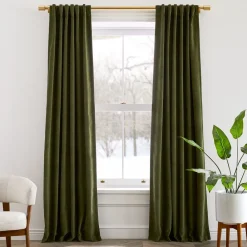 West Elm Worn Velvet Blackout Curtain