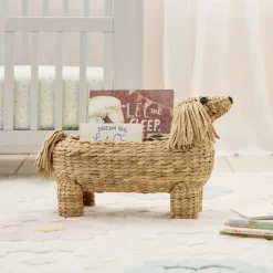 Kids West Elm Woven Dachshund Book Caddy