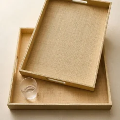 West Elm Woven Linen Tray