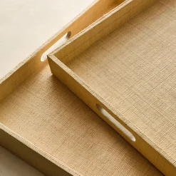 West Elm Woven Linen Tray