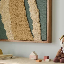 Kids West Elm Woven Puppy Framed Wall Art