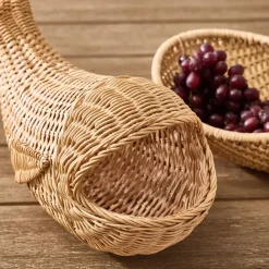 West Elm Woven Rattan Sardine Bowl