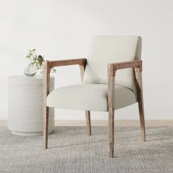 West Elm Wrapped-Arm Upholstered Dining Chair