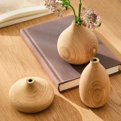 West Elm Wren Wood Bud Vases (Set of 3)