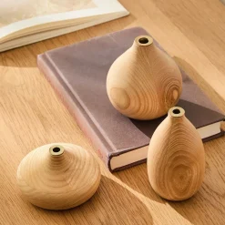West Elm Wren Wood Bud Vases (Set of 3)