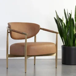 West Elm Ximena Vegan Leather Lounge Arm Chair