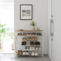 West Elm Yamazaki Rolling 5-Tier Shoe Rack