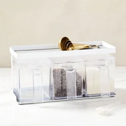 West Elm Yamazaki Salt & Sugar Containers with Rack
