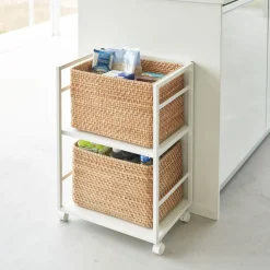 West Elm Yamazaki Tower Two-Tier Hideaway Storage Cart