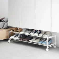West Elm Yamazaki Tower Two-Tier Rolling Shoe Rack