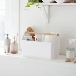West Elm Yamazaki Wood Handle Storage Caddy