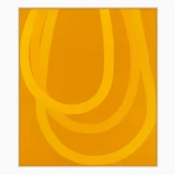 West Elm Yellow Loops Framed Wall Art