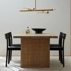 West Elm Yvette Woven Rectangle Dining Table (84")