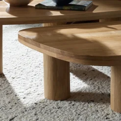 West Elm Zaccai Oak Nesting Coffee Table (–)