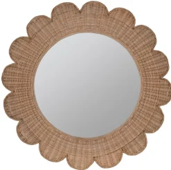 West Elm Zachery Rattan Wall Mirror