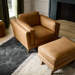 West Elm Zander Chair & Ottoman Set