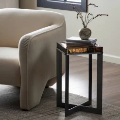 West Elm Zelaina Cast Glass Side Table (12.5")