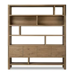 West Elm Zelina Oak Wide Bookcase (84")