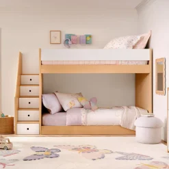 Kids West Elm Ziggy Stair Storage Twin Bunk Bed