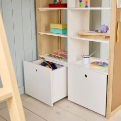 Kids West Elm Ziggy Twin Loft Bed w/ Desk & Storage