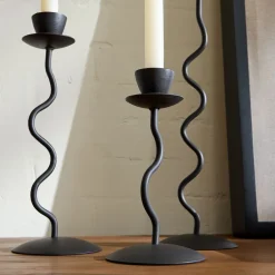 West Elm Zigzag Metal Taper Holders